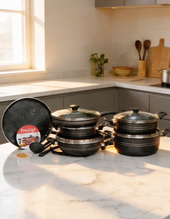 PRESTIGE 17 PCS MARBLE COATED SET