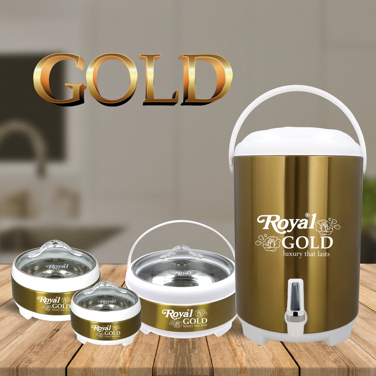 Royal gold 4pcs Hotpot Set