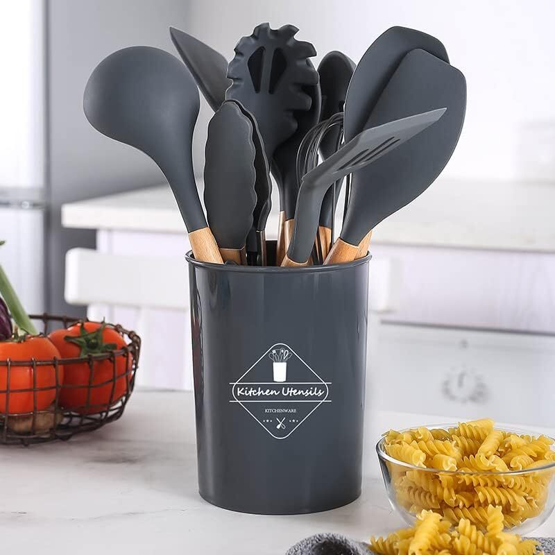 Silicone Kitchen Utensils Set (12 Pcs Set)