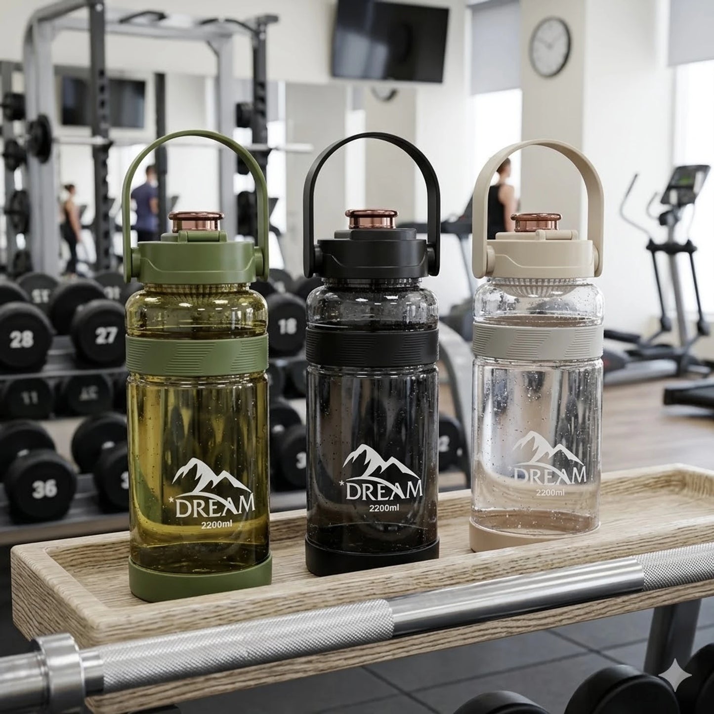 SportPro 2200ml Gym Water Bottle with Leakproof Lid