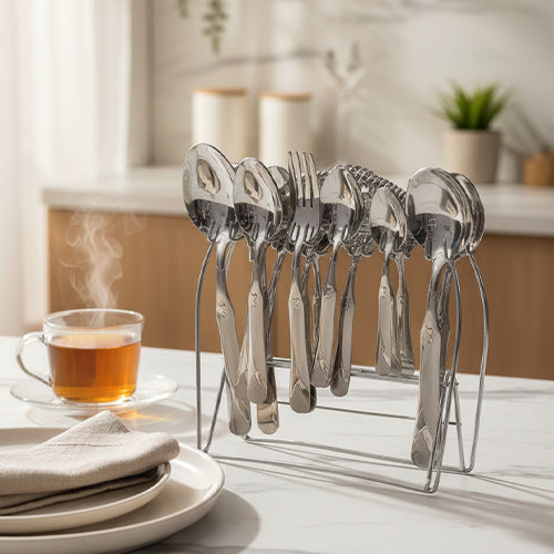 CUTLERY SET 37 PCS WITH STAND