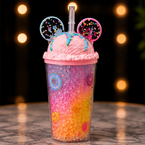 Donut & Ice Cream Mouse Ears Tumbler with Straw