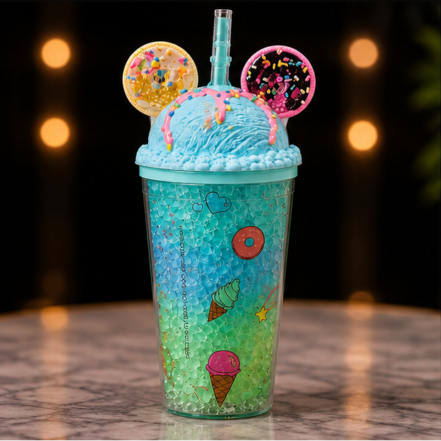 Donut & Ice Cream Mouse Ears Tumbler with Straw