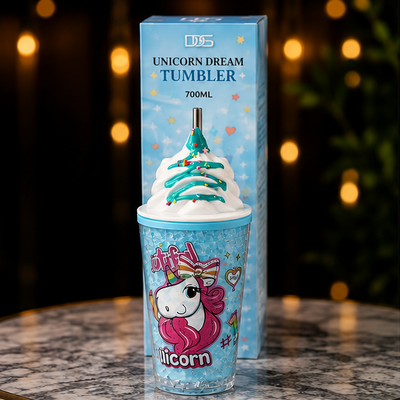 Unicorn Dream 700ml Whipped Topping Tumbler with Straw