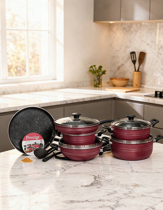 PRESTIGE 17 PCS MARBLE COATED SET