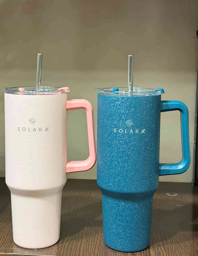 SOLARA Elixir 40oz Insulated Stainless Steel Tumbler with Handle & Lid (1200ml)