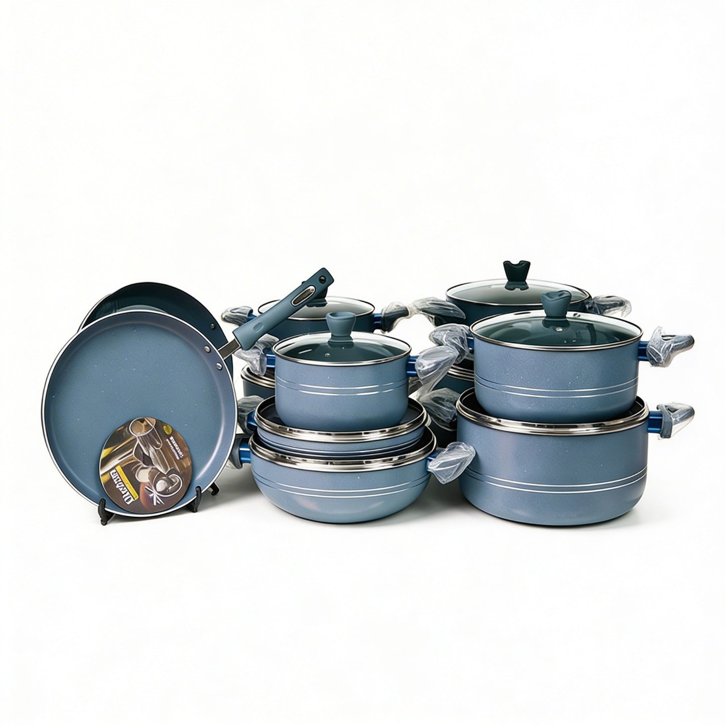 CHEFLINE 17 PCS MARBLE SET GREY