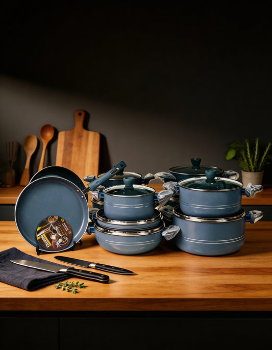 CHEFLINE 17 PCS MARBLE SET GREY