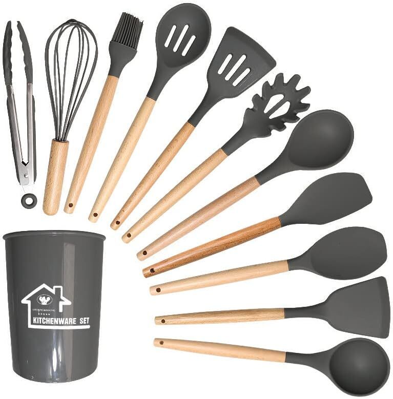 Silicone Kitchen Utensils Set (12 Pcs Set)