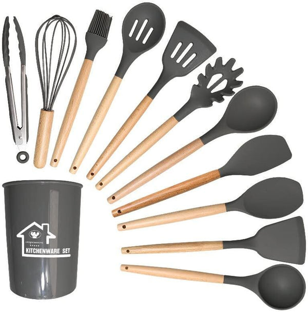 Silicone Kitchen Utensils Set (12 Pcs Set)